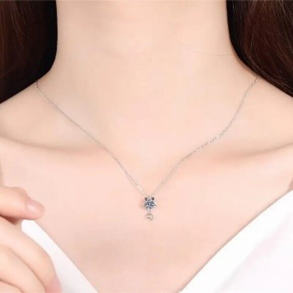 1Carat Moissanite Koi Necklace Gift Box Included GRA Certificate 925 SS Chain - Picture 3 of 6